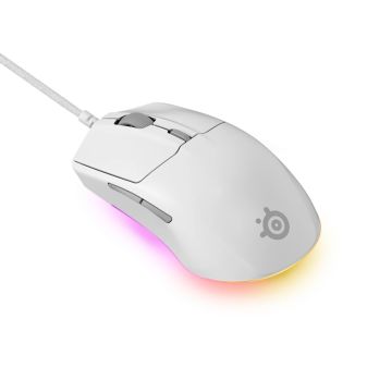 SteelSeries Rival 3 Gen 2 White Wired Optical Mouse | 8500 DPI