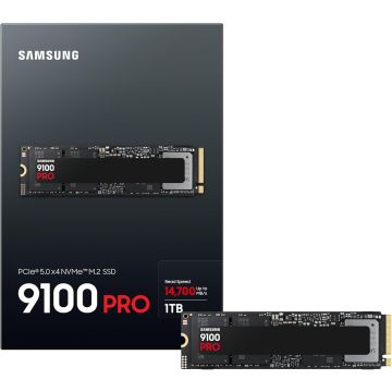 Samsung 9100 PRO Series NVMe SSD, PCIe 5.0 M.2 Type 2280 - 1TB (MZ-VAP1T0BW)