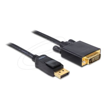 Delock Cable Displayport 1.1 Plug to DVI 24+1 Plug Passive 2 m black (82591)