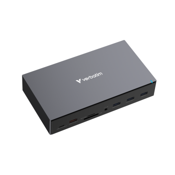Verbatim USB‑C Pro Docking Station CDS‑17 with HDMI/4K/RJ45/USB‑A/USB‑C/SD
