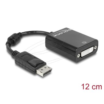 Delock Adapter Displayport 1.1 Plug to DVI Socket Passive black (61847)