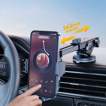 Joyroom car holder with 15W inductive charger for dashboard black (JR-ZS299)