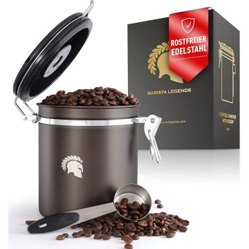 Barista Legends Airtight Coffee Canister 500g Gunmetal