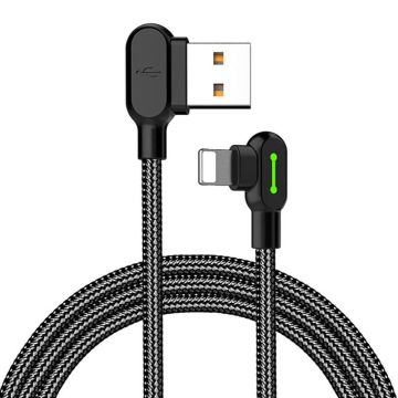 Mcdodo CA-4673 USB to Lightning cable angled 1.8m Black