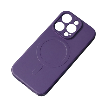 Hurtel MagSafe Compatible Silicone Case for iPhone 15 Pro Max Silicone Case - Purple (9145576280003)