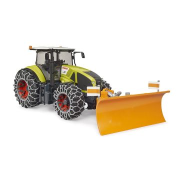 Bruder Claas Axion 950 with snow chains and plow blade (03018)