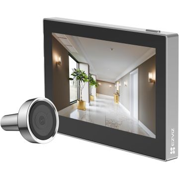Ezviz CP2 Wire-Free Peephole Door Viewer Gudrā Wi-Fi Durvju Actiņa Silver