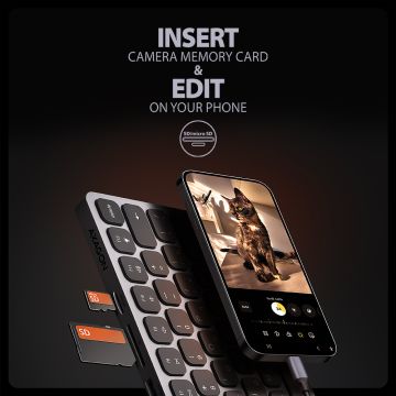 Axagon Keyboard + I/O HUB 9IN1/0.6M (HMC-KB-CRL)