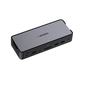 Verbatim USB‑C Pro Docking Station CDS‑15 with HDMI/DP/RJ45/USB‑A/USB‑C