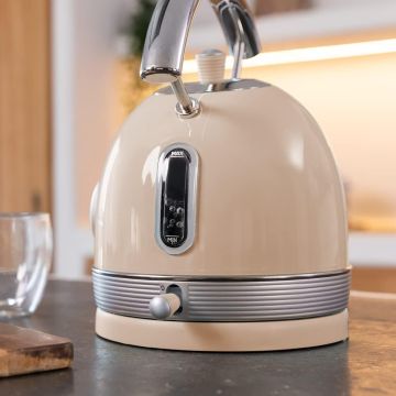 Cecotec ThermoSense 420 Beige Kettle 1.8 Litre Capacity 2200W Temperature Display 360º Base Stainless Steel Vintage Style Beige