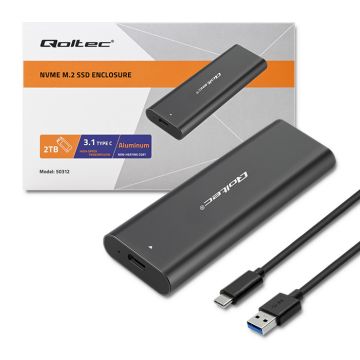 Qoltec Enclosure for M.2 SSD NVMe USB-C (AIQOLK000050312)