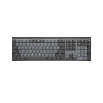 Logitech MX Mechanical Wireless Illuminated Performance Keyboard, Tactile Quiet Keys, Backlight, Bluetooth, USB-C, Metal, QWERTY Layout - Grey