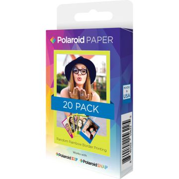 Polaroid Instant Zink Media Rainbow 2x3 20 Pack (POLZ2X320RB)