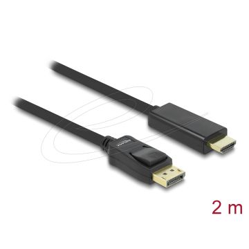 Delock Cable Displayport 1.1 Plug to High Speed HDMI-A Plug black 2 m (82587)