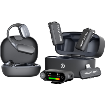 Hollyland LARK MAX 2 Ultimate Combo with OWS Monitor Earphone + Camera RX + USB-C RX