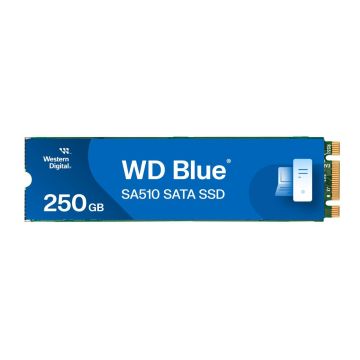 Western Digital WD Blue SA510 M.2 SSD, SATA 6G - 250GB (WDS250G3B0B)