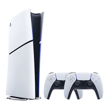 Sony PlayStation 5 Slim Digital Edition 1TB with 2 Dualsense Controller White