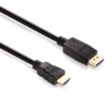 PureLink connection cable DisplayPort plug HDMI plug FULL HD BASIC 5.0m black (118879)