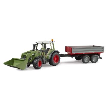 Bruder Fendt Vario 211 with frontloader and tipping trailer (02182)