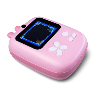 Hurtel Mini Thermal Printer for Kids with Camera and Camcorder Pink