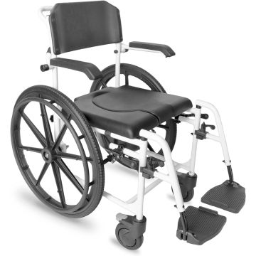 KMINA PRO - Commode Chair for Seniors with Wheels, Height Adjustable (K30031)