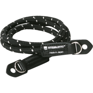 Artisan & Artist ACAM-701 Silk Camera Strap Pin-dot Cord Black/ White