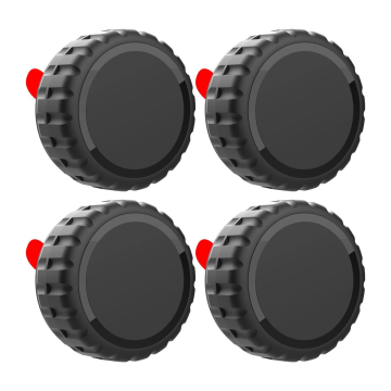 Apple AirTag Case, Screw-on, Waterproof, Self-Adhesive - Black - 4 pieces (5907769372377)