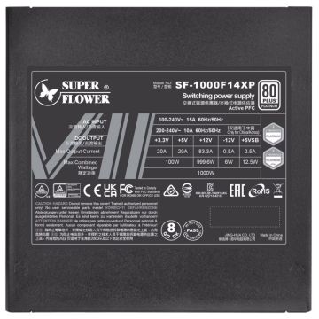 Super Flower Leadex VII PRO 80 PLUS Platinum, ATX 3.0, PCIe 5.0 - 1000 Watt (SF-1000F14XP)