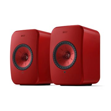 KEF LSX II Wireless Bookshelf Speakers Lava Red (Pair / Set of 2)