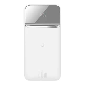 Baseus Magnetic powerbank 10000mAh 20W 2022 Edition + USB - USB Type C cable white (PPCX010102)