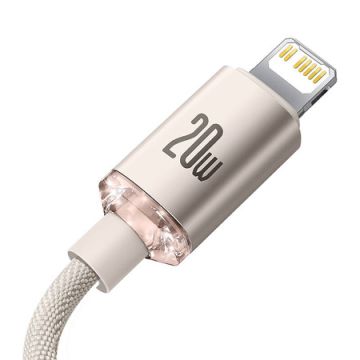 Baseus Crystal Shine cable USB-C to Lightning 20W 2m Pink (CAJY001404)