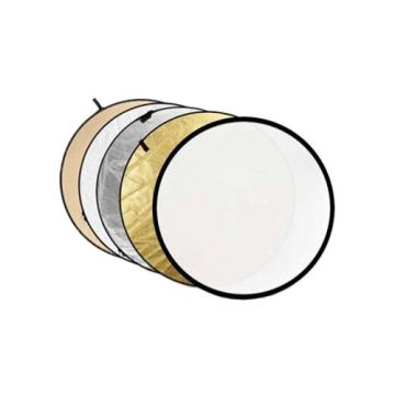 Caruba Collapsible Reflector 5-in-1 Gold, Silver, Sunyellow, White, Transparent 30cm (8718485012914)