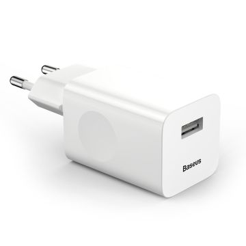 Baseus Charging Quick Charger Travel Charger Adapter Wall Charger USB Quick Charge 3.0 QC 3.0 white (CCALL-BX02)