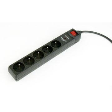 Gembird SPF5-C-15 5 AC outlet 250V 4.5m Black pagarinātājs