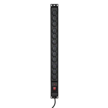 Activejet COMBO 12 socket power strip 3m black