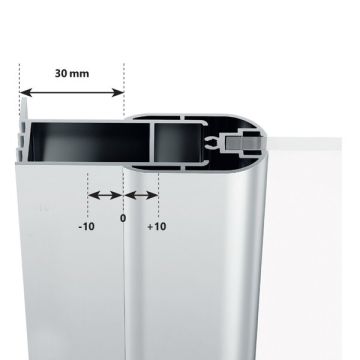 Ravak Dušas Kabīnes Durvis CRV2-100 Bright Alu+Caurspīdīgs Stikls (1QVA0C00Z1)
