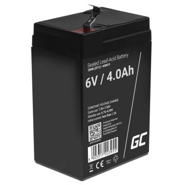 Green Cell AGM 6V 4Ah VRLA Battery Gel deep cycle toys for kids alarm systems for toy vehicles toy car (AGM15)