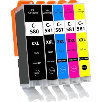 Supply Guy Printer Cartridges, Compatible with Canon PGI-580 CLI-581 XXL multipack