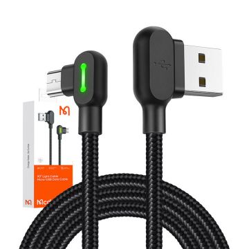 Mcdodo CA-5280 USB to Micro USB Cable LED 1.2m Black