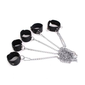 Leather Body Cuffs & Collar Set (8720246441741)