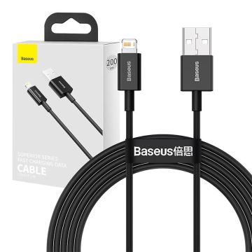 Baseus Superior Series Cable USB to iP 2.4A 2m Black (CALYS-C01)