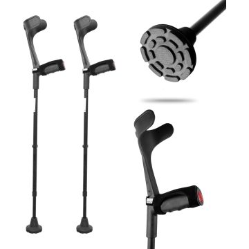 KMINA - Crutches with Soft Grip (x2 Pieces), Forearm Crutches, Crutches Walking Aids (2408) kruķi