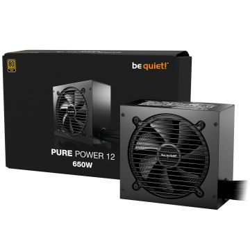 be quiet! Pure Power 12 power supply, 80 PLUS Gold, ATX 3.1, PCIe 5.1 - 650 watts (BP002EU)