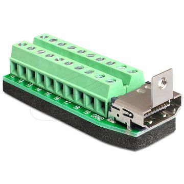 Delock Adapter HDMI Socket to Terminal Block 20 pin (65168)