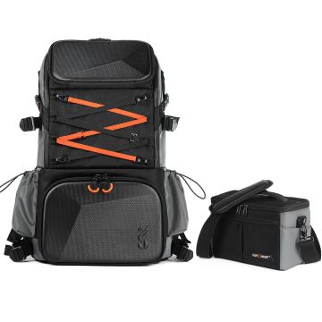 K&F Concept Star Wander 03 Pro Large Camera Backpack for 17 Laptop DSLR SLR Cameras 32L Black (KF13.107)