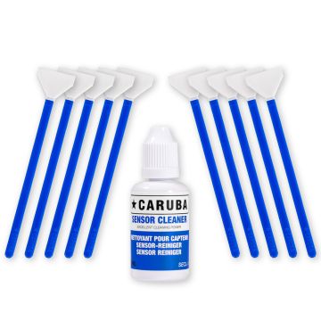 Caruba Full-frame Cleaning Swab Kit (10 Swabs 24mm + Cleaning Fluid 30ml)