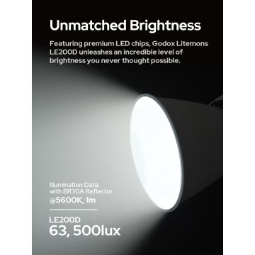 Godox LE200D Black Litemons LED Video Light