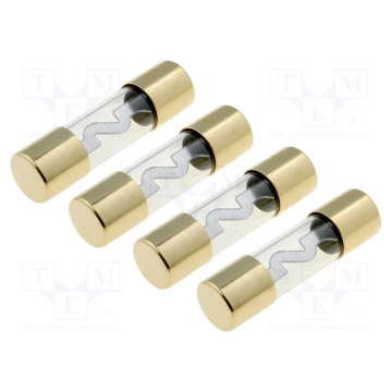 ACV AGU-10S fuse, glass, 10A, Conductor, silver, gold-plated, 4pcs (30.3900-10)