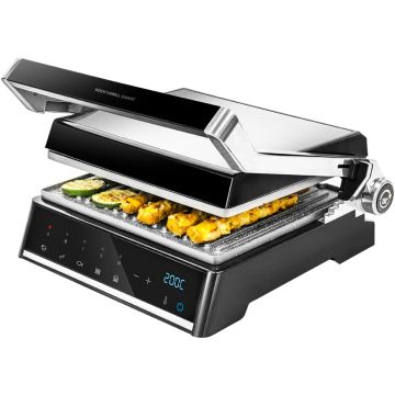 Cecotec Rock nGrill Smart 2000 W power, time and temperature setting system, 180° opening, dishwasher-safe removable plates, grease tray