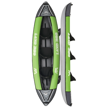 Aqua Marina Laxo-380 Leisure Kayak-3 person. Inflatable deck. Kayak paddle x2. Kayak seat x3 (LA-380)